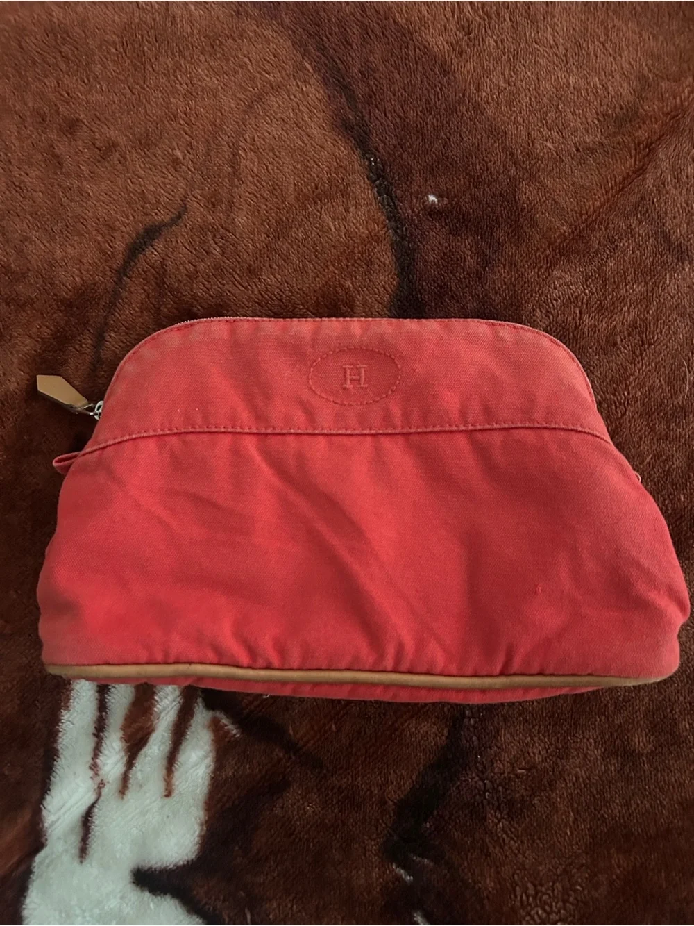 Hermes Mini Toile Bolide Travel Canvas Travel Case