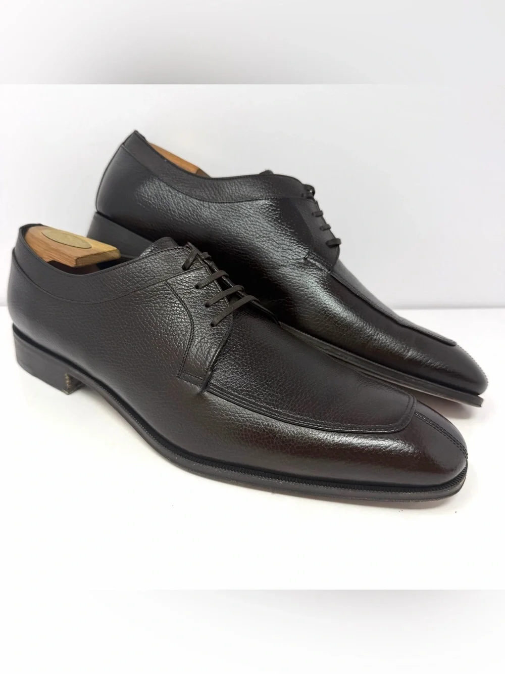 Men's Classic Brown Leather Dress Shoes - Lace-Up Oxford