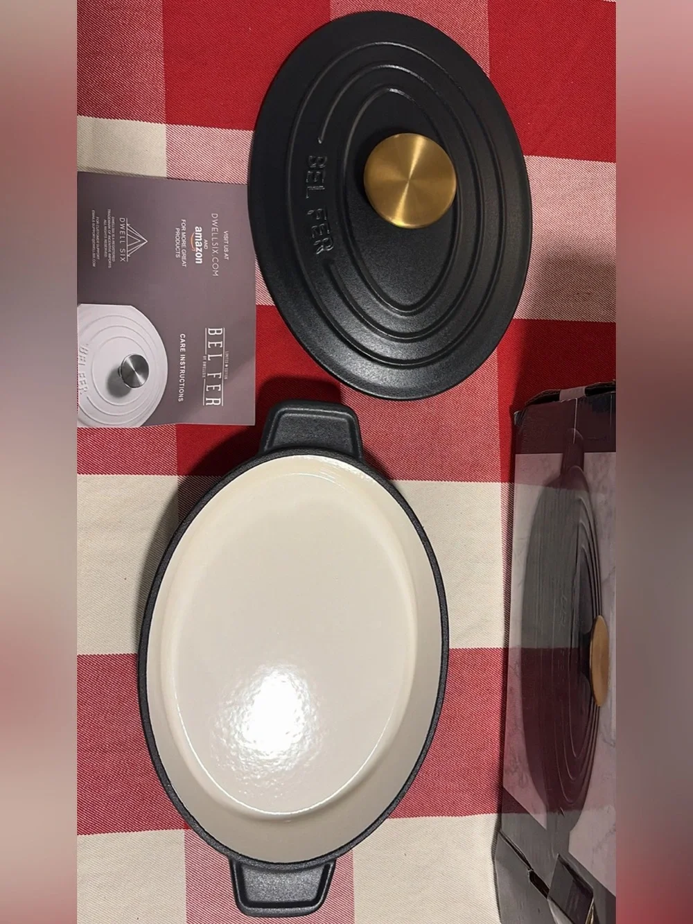 🆕 Dwellsix Limited Edition Bel Fer Gray 9” Cast Iron Au Gratin