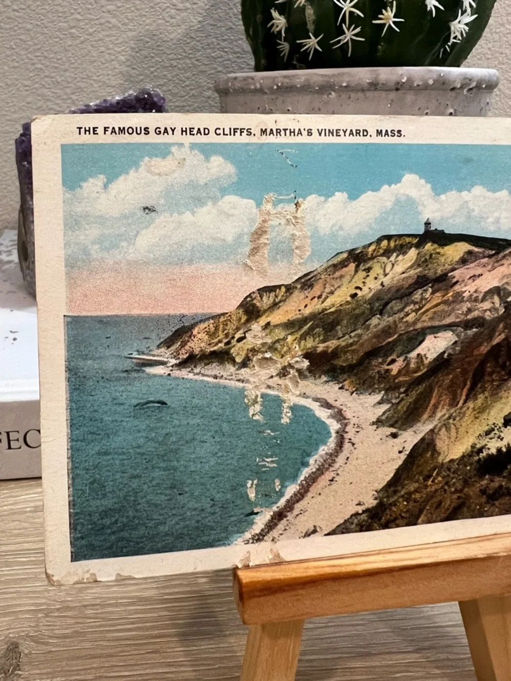 Antique Postcard Gay Head‎ Cliffs Martha’s Vineyard MA Posted Stamp 1¢