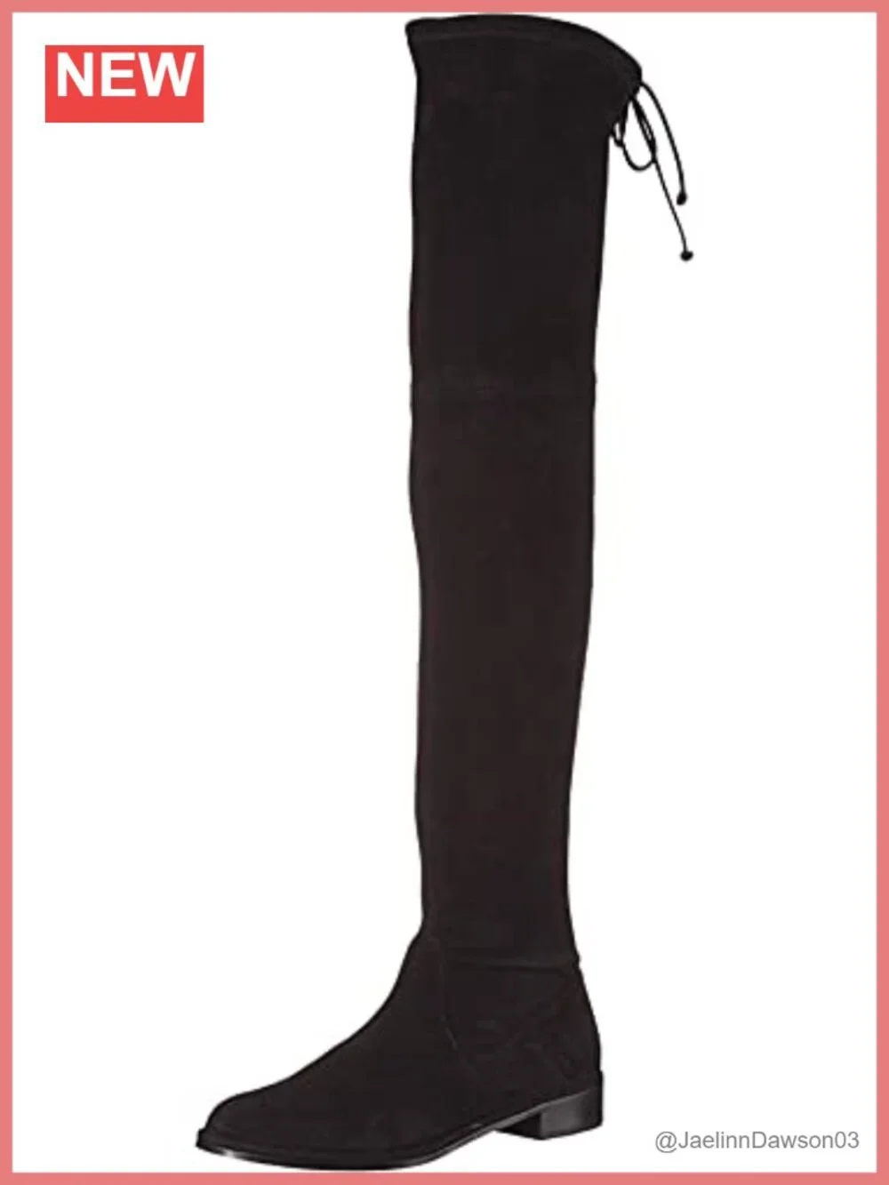 Over the Knee Boots Suede Stretch Pull-On Block Heel Lowland