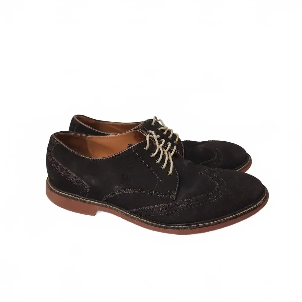 Cole Haan Men's Brown‎ Suede Wingtip Academia Preppy Oxfords Size 10.5