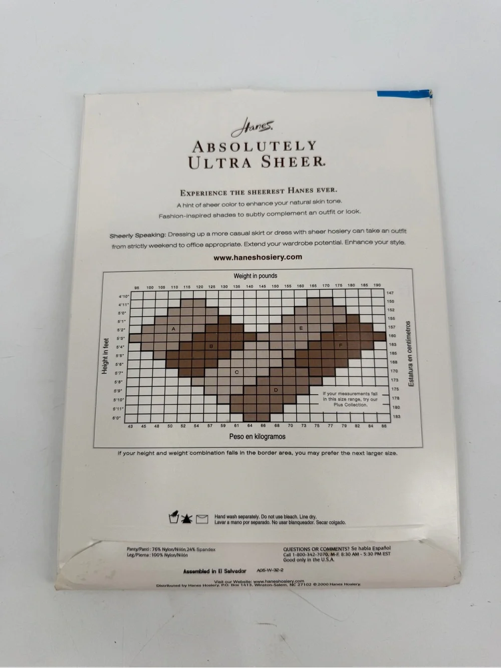 Hanes pantyhose sz