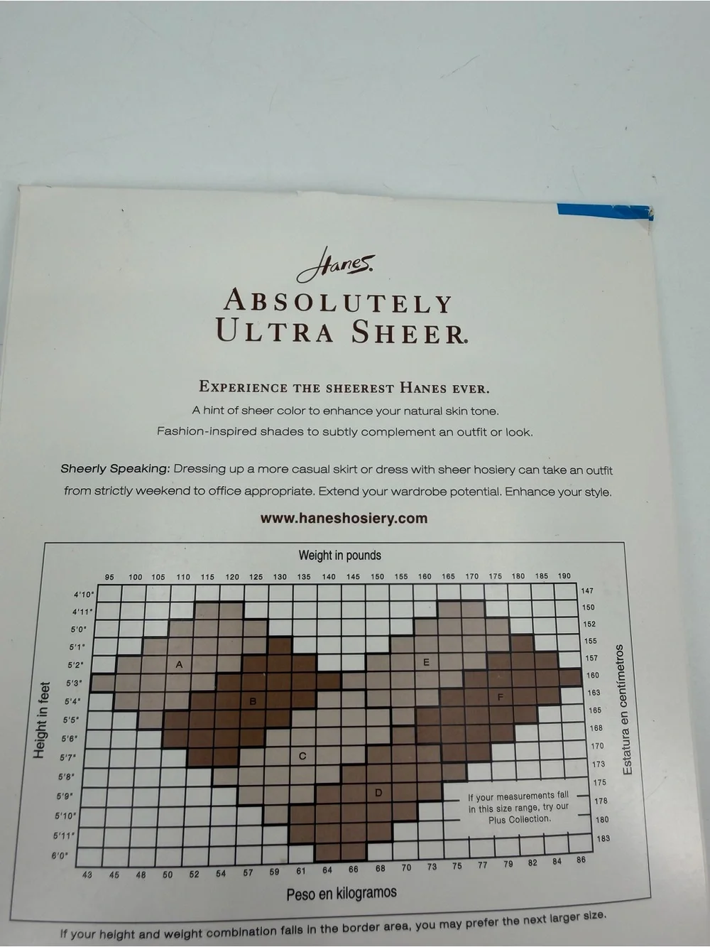 Hanes pantyhose sz