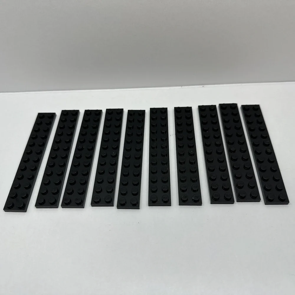 LEGO® Part # 2445 Black 2x12‎ Plate Lot Of 10