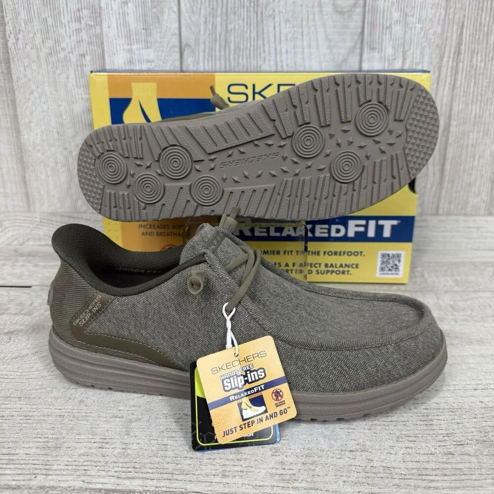 Skechers Melson Coronado Men’s Size 11 Slip-Ins Memory Foam 210959 Khaki Relaxed