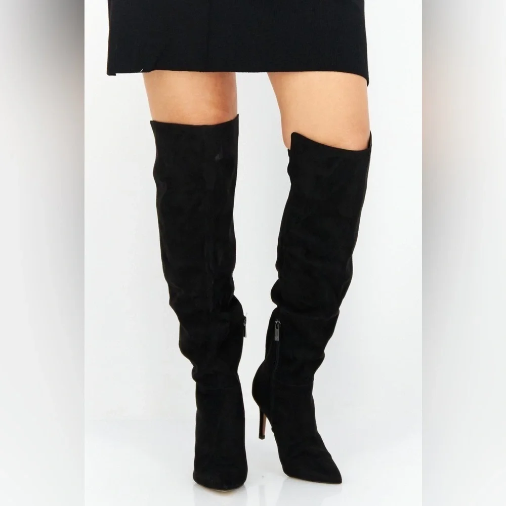 Jessica Simpson Women Zip Up Amriena Knee-Length Boots, Black