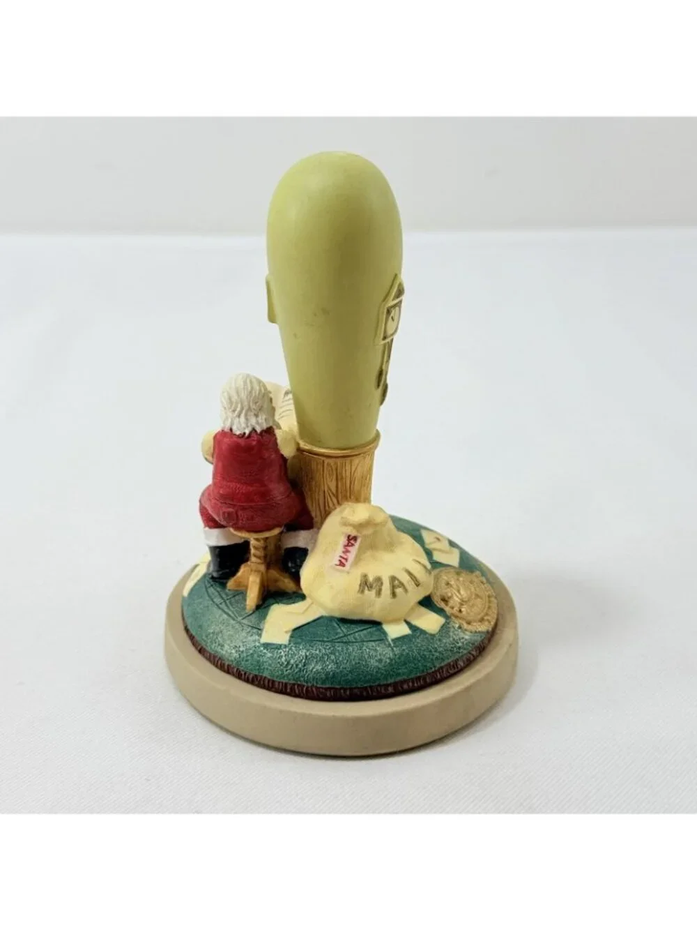 Vintage Brown Bag Cookie Christmas Santa Stamp #44 Press Checking Twice 24 Dec