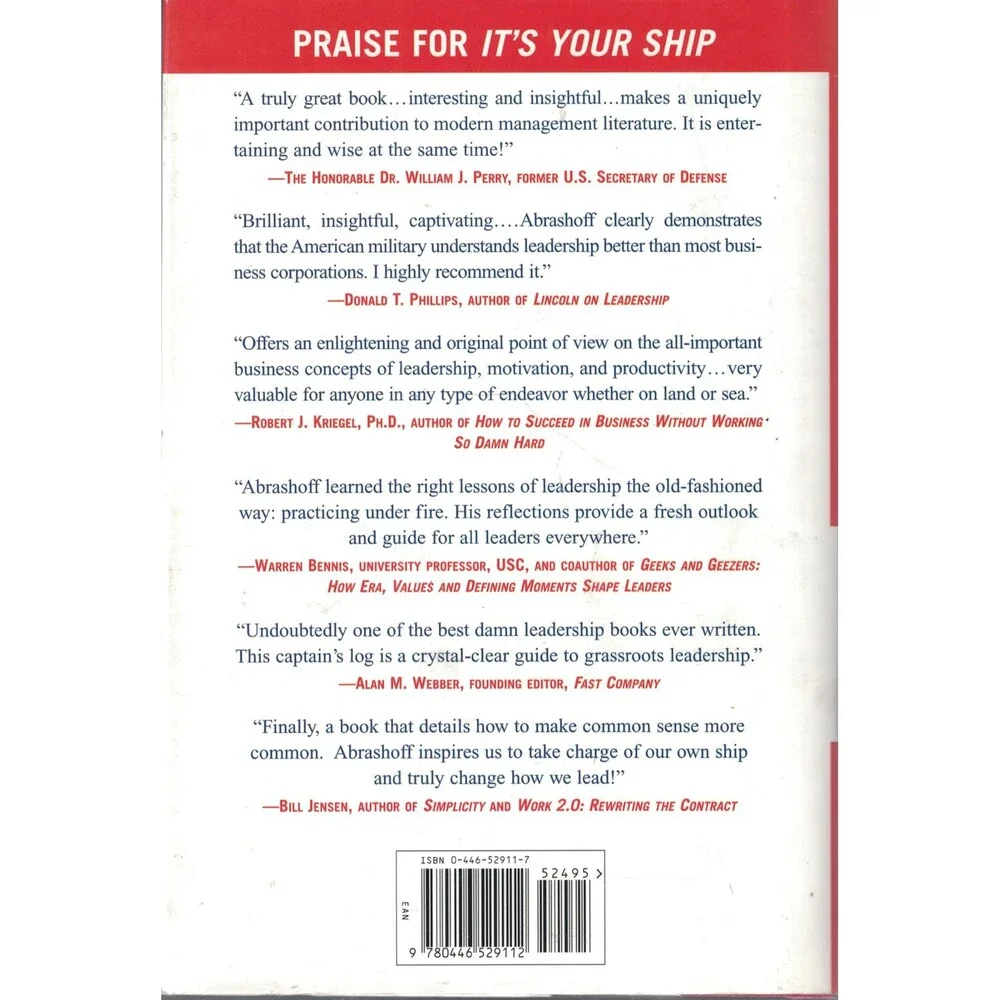 It's Your Ship: Management Techniques from the Best Damn Ship in the Navy
