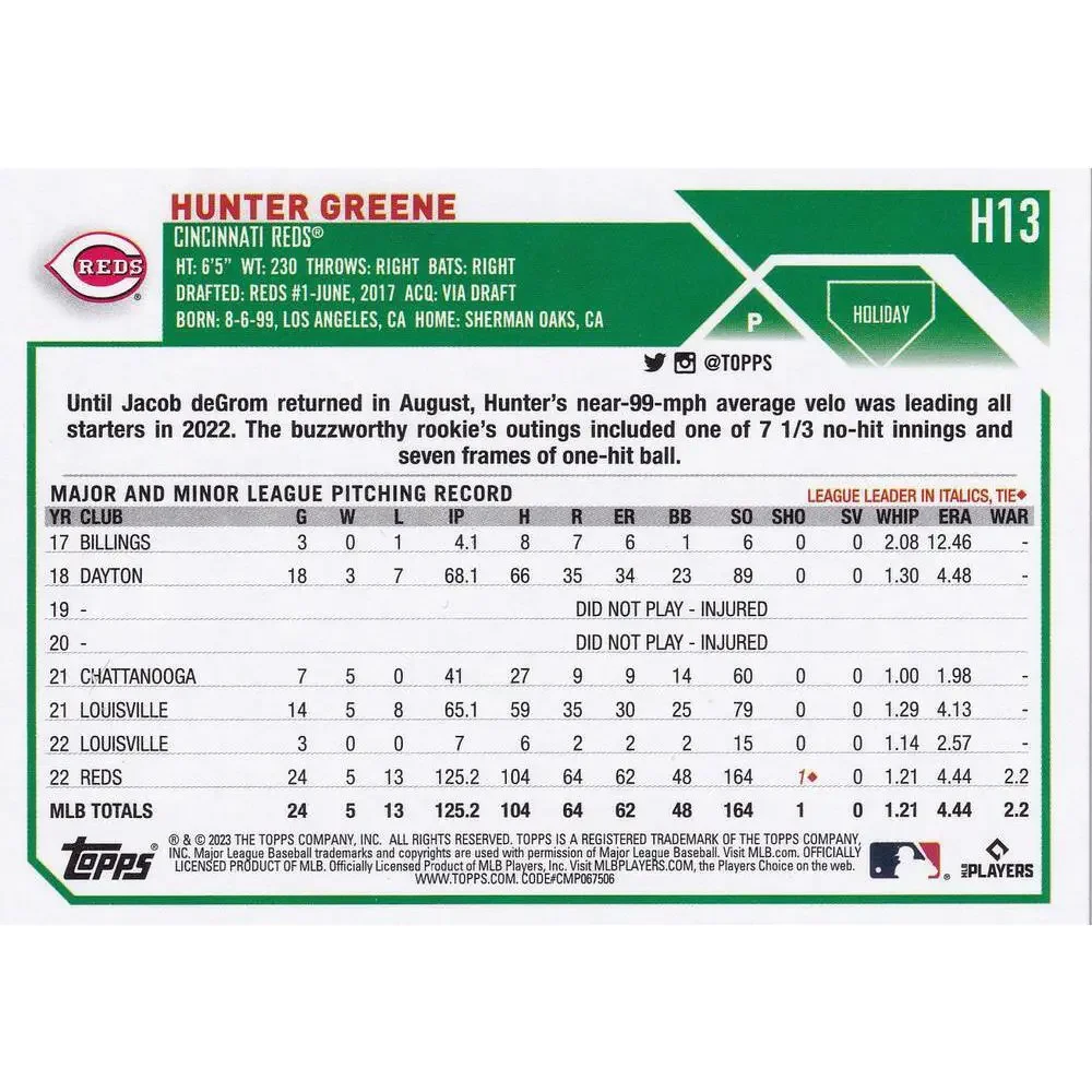 Topps hunter holiday