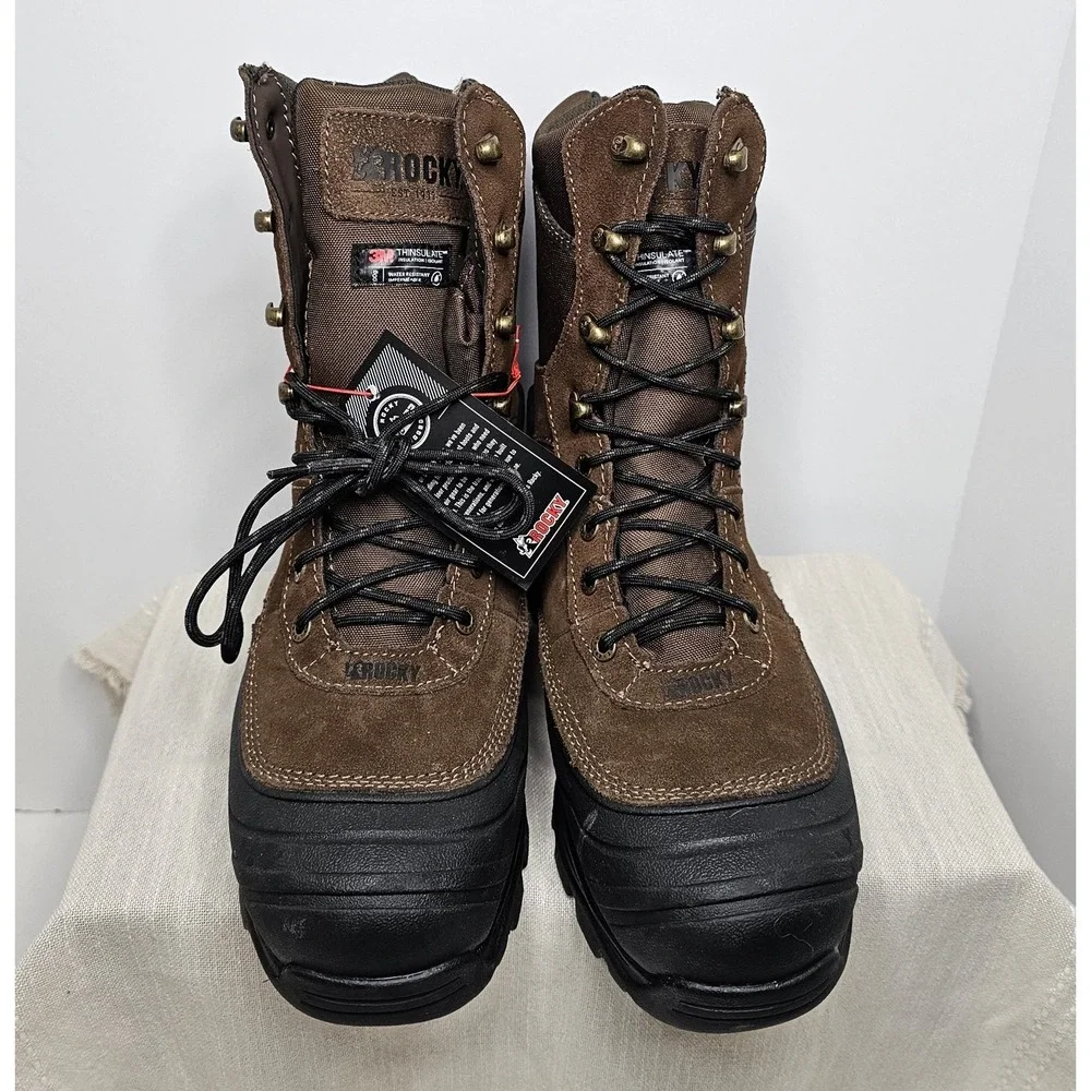 Rocky Men's Hunting VP Lace Up Brown Boots 8W