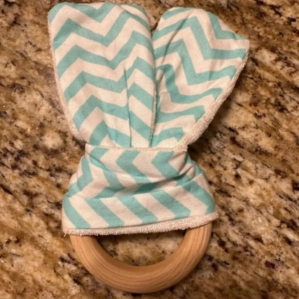 Hand Crafted aqua chevron