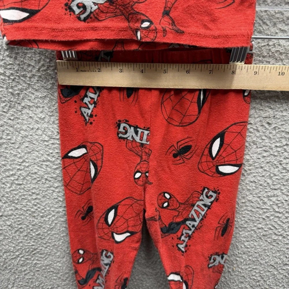 Marvel Pajamas Boys Size 4 Red Spiderman 2 Piece Pajama Set Boys Size 4