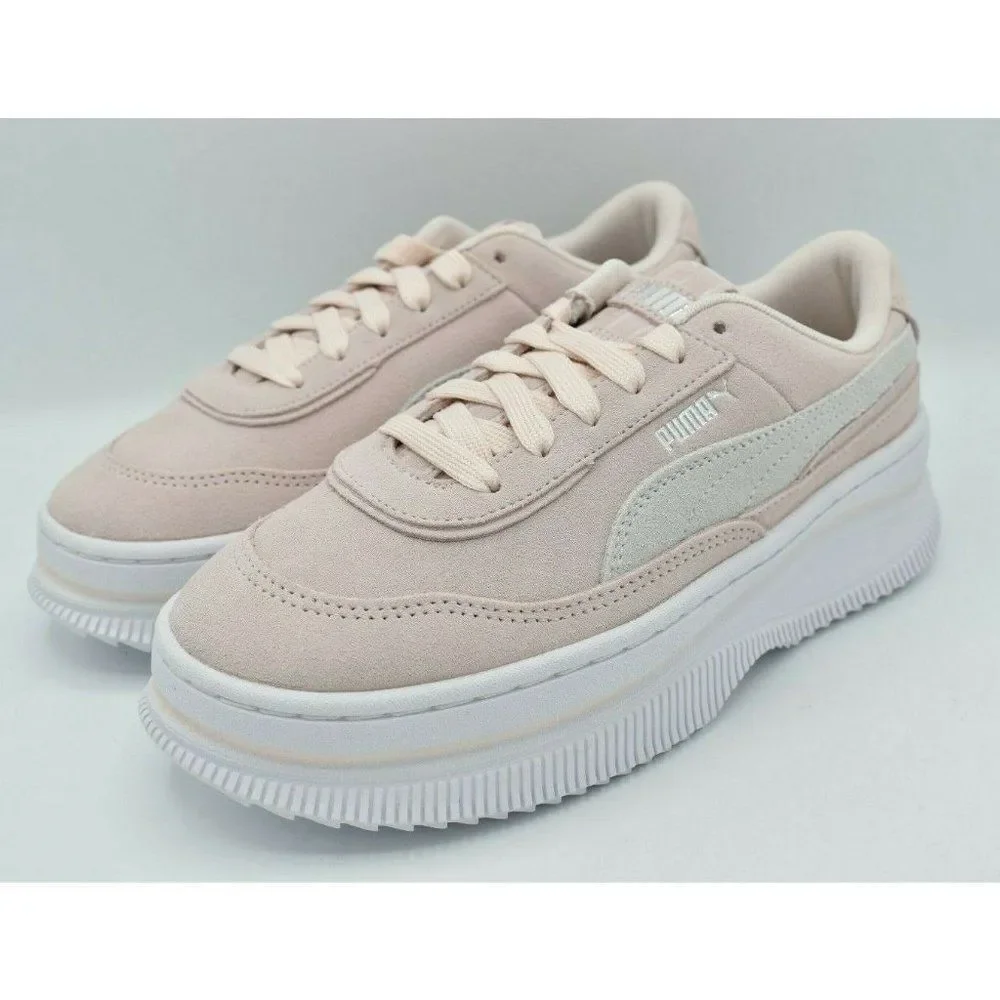 Puma Womens Size 9 Deva Suede‎ Pink White Casual Platform Shoes Sneakers