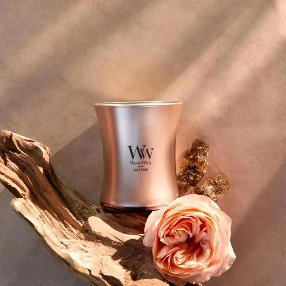 Woodwick rosa oro