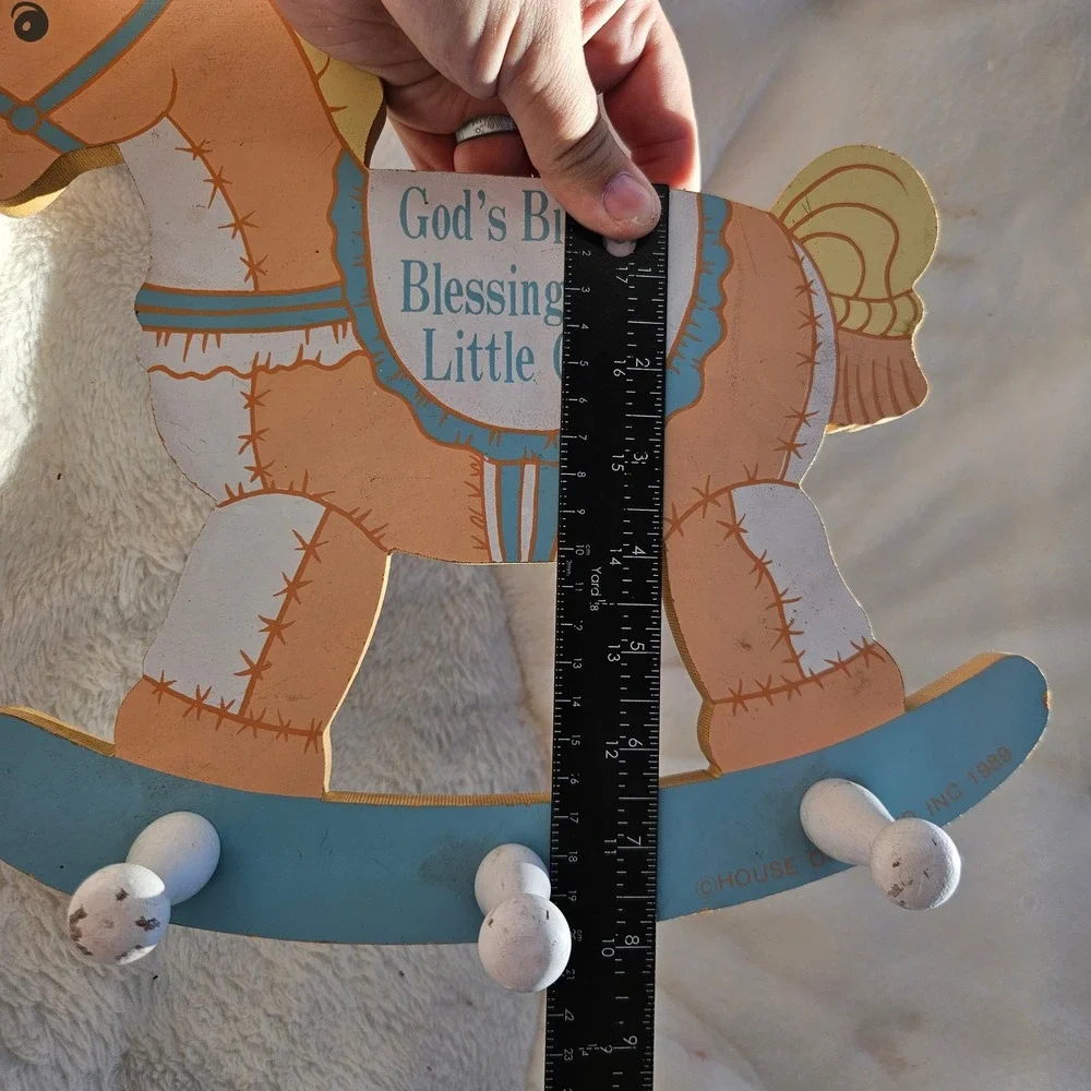 Vintage Rocking Horse Wall Decor God's‎ Biggest Blessings Are Little Ones baby
