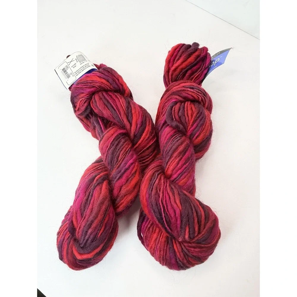 Berroco Hip-Hop Super Bulky Lot Of‎ 2 Pink Purple 100% Wool 100g Each