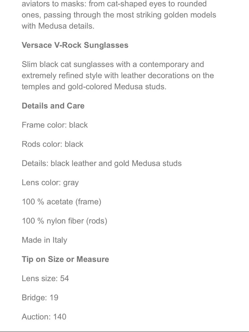 Versace excellent only