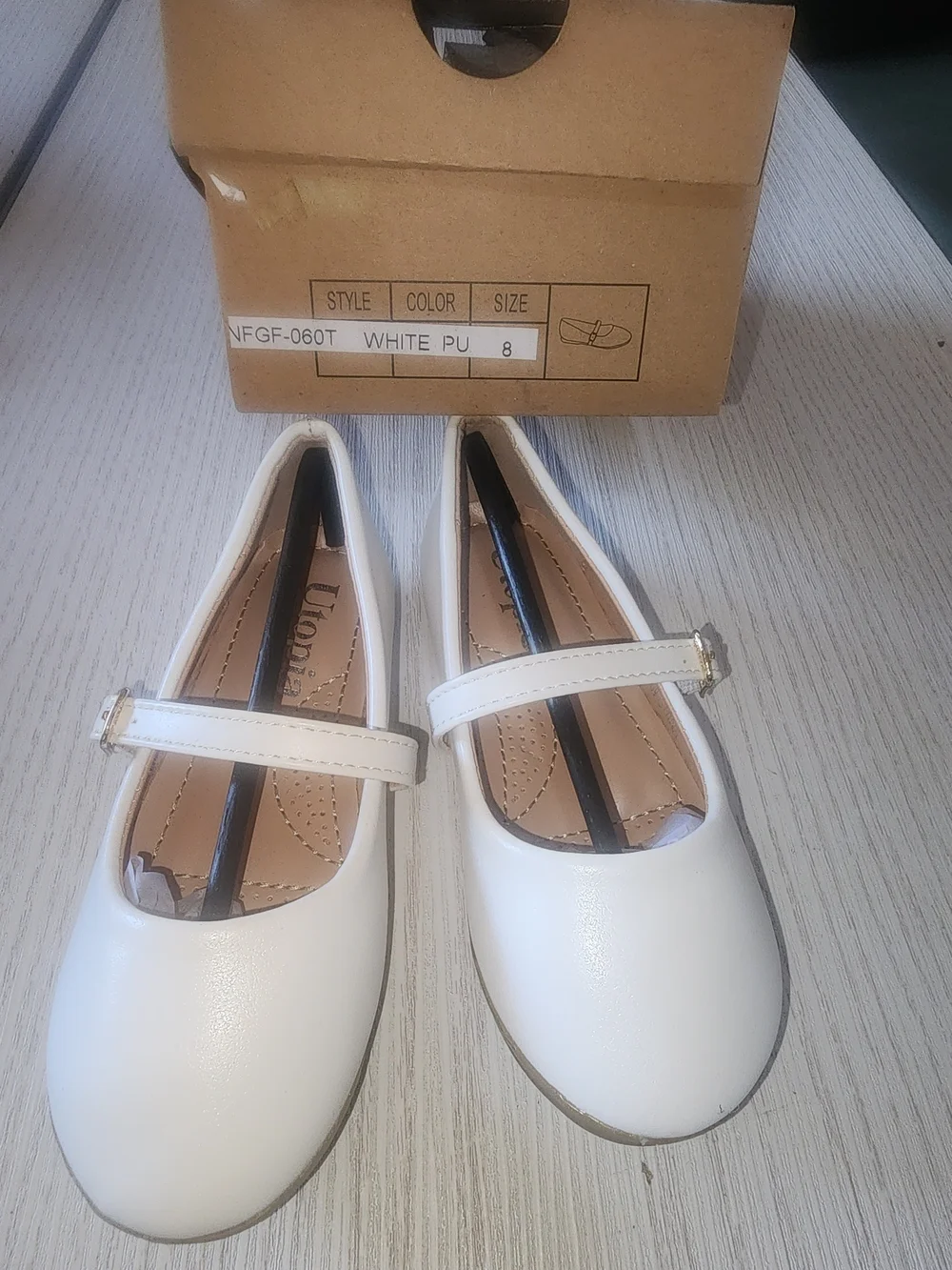 Topia Toddler GIRLS White Mary Jane Flats