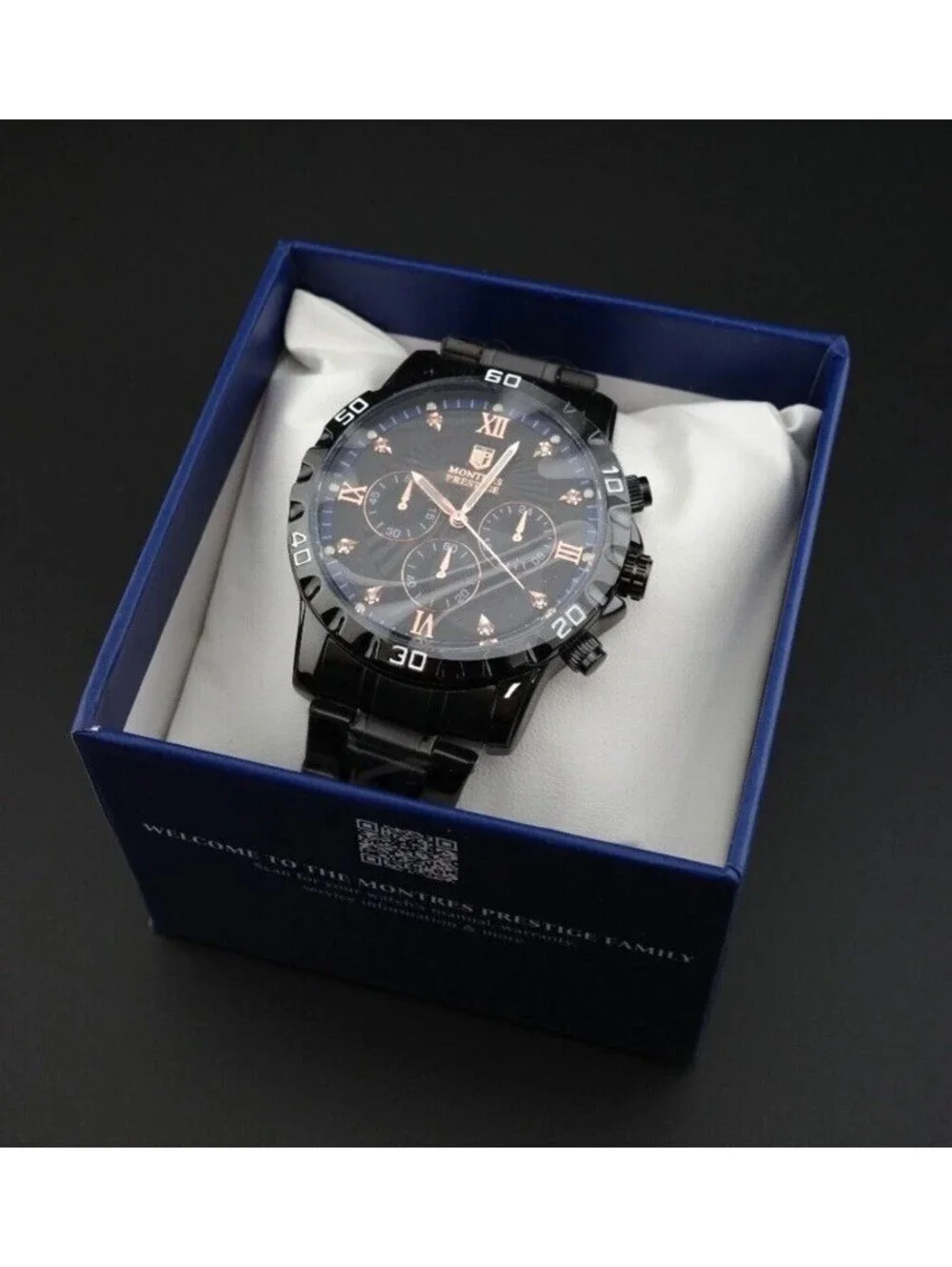 Montres Prestige X Invicta MPW-0331 Men's 44mm Black Quartz Watch New Boxed