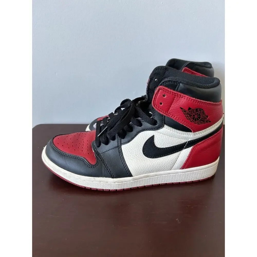 Size 8.5 - Nike Air Jordan 1 Retro OG High Bred Toe Black‎ Red White 555088-610