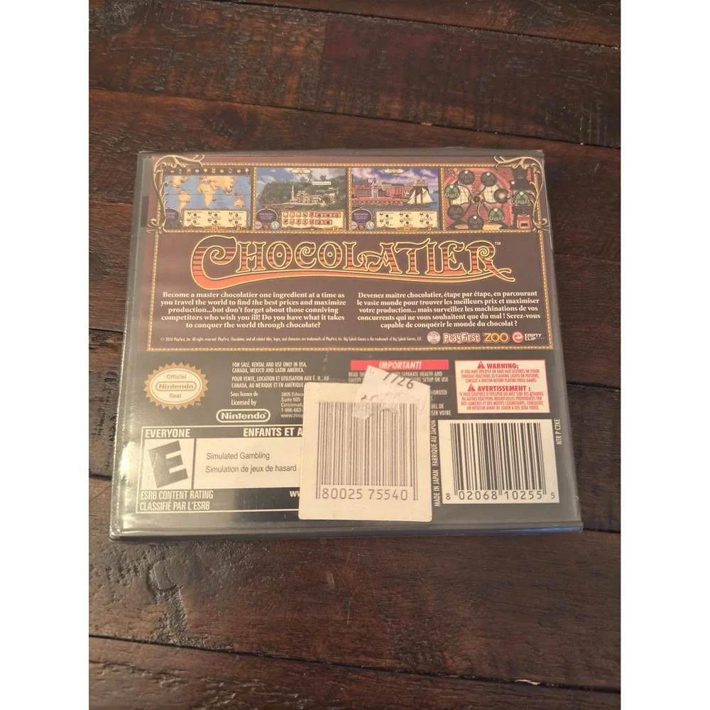 Zoo Games chocolatier nintendo