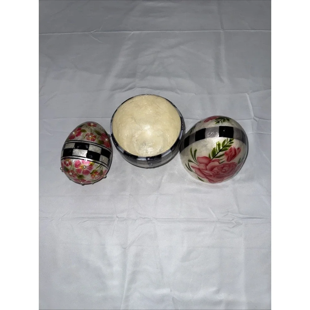 MacKenzie Childs Capriz Easter Egg Jewelry Trinket‎ Box