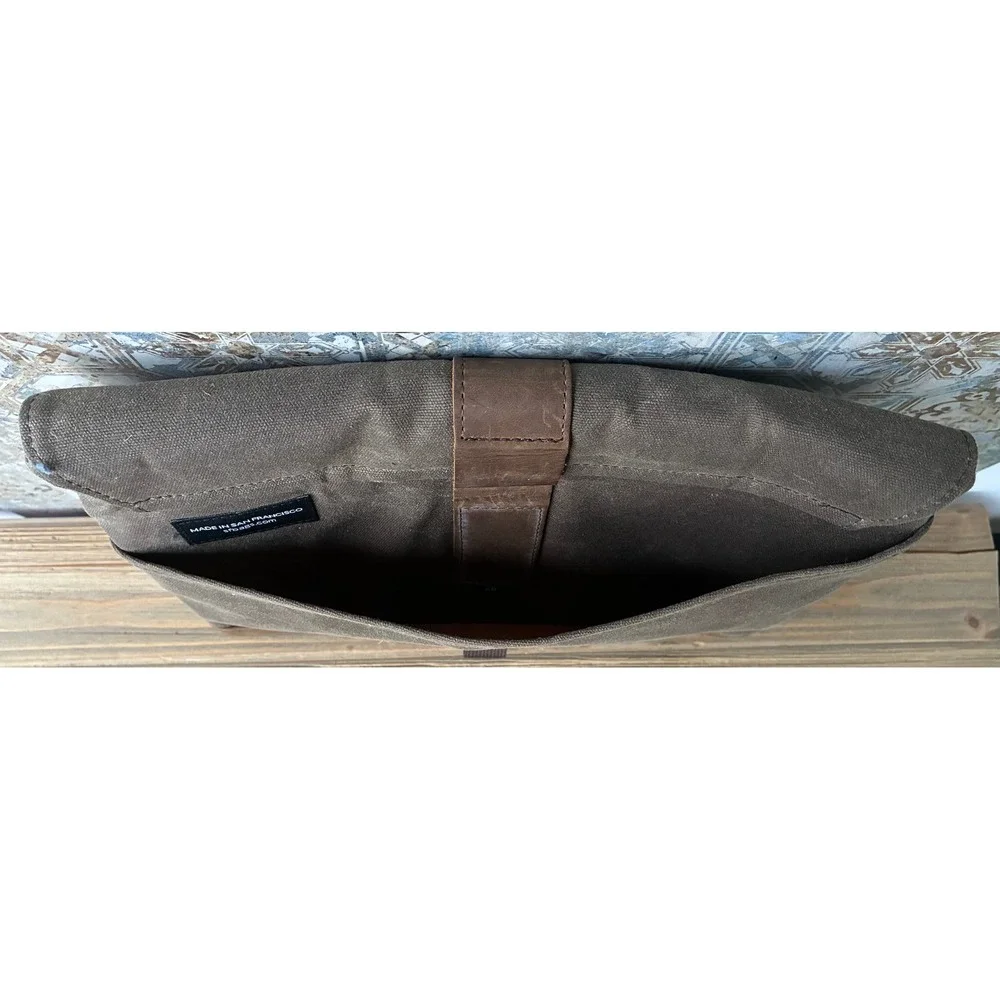 WaterField Designs Waxed Canvas Leather Laptop Tablet Sleeve‎ Brown Tan 26
