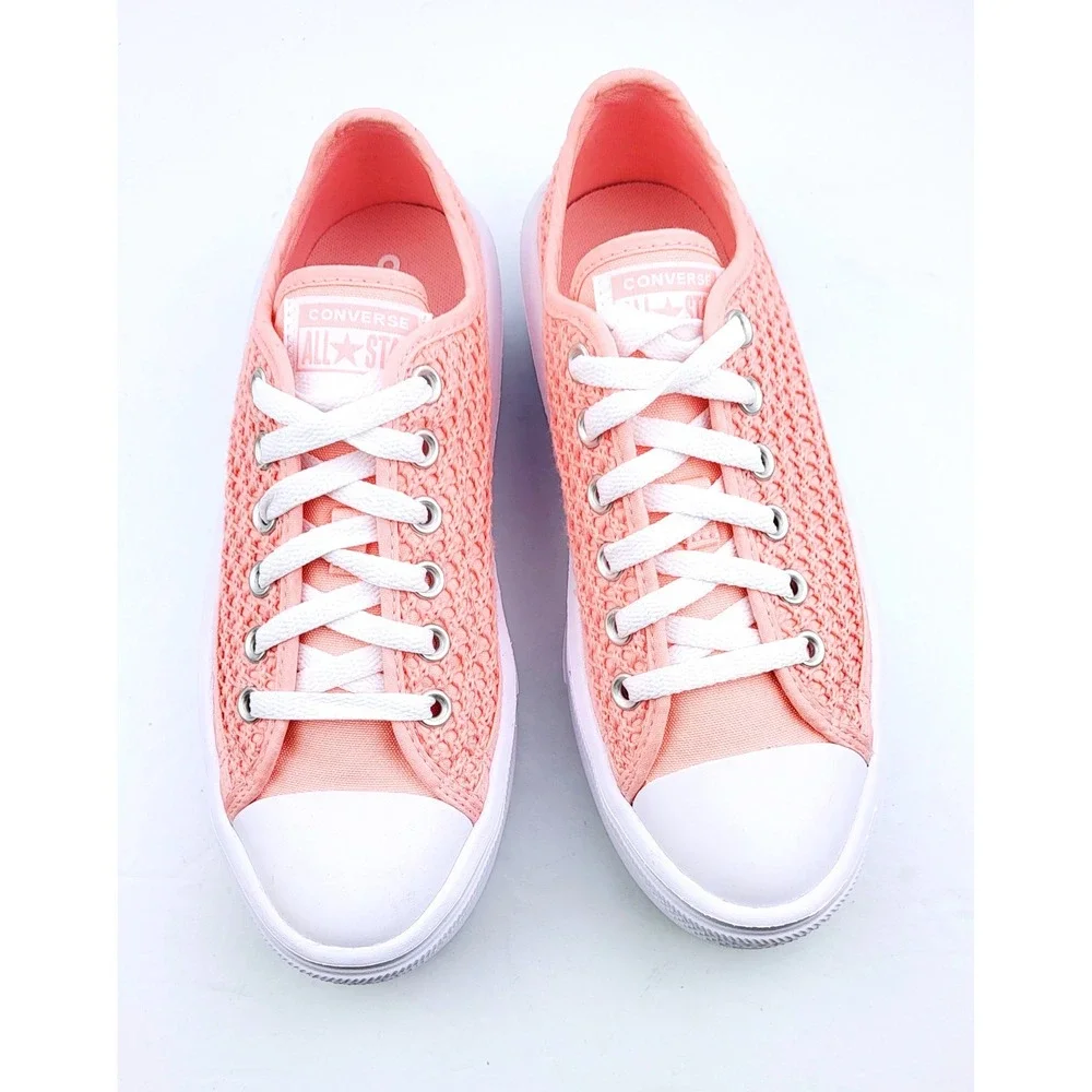 NWOT Converse Chuck Taylor‎ All-Star Peach Crochet Low-Top Sneaker - Size 6