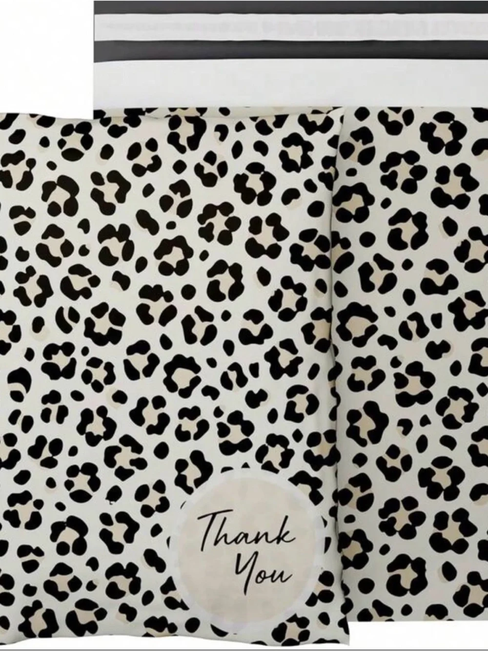 Set of 25 10x13 Leopard Print Thank You‎ Polymailers