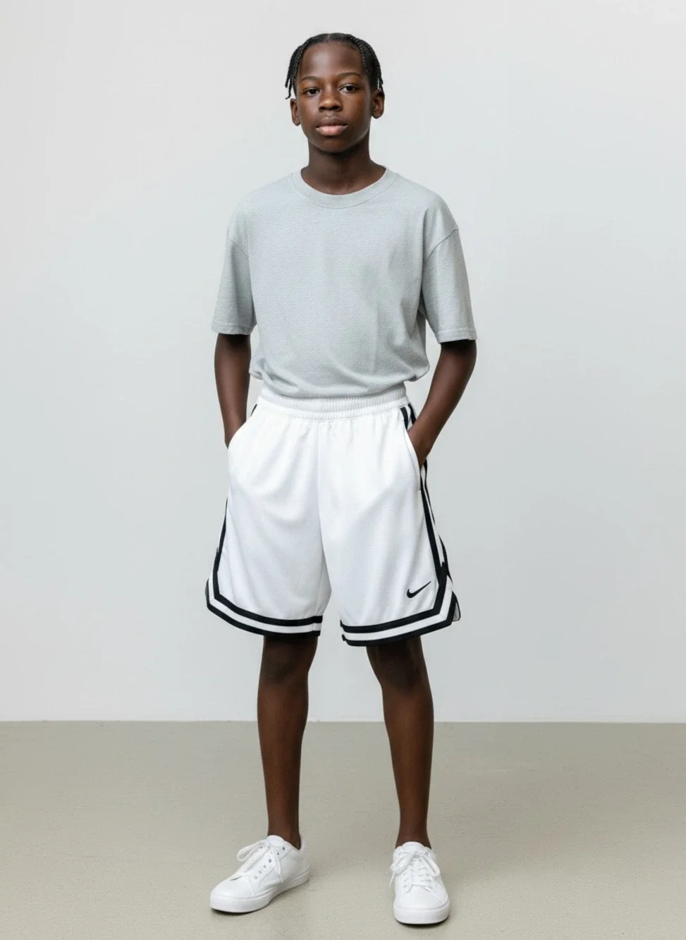 Nike Dri-FIT DNA Boys' Basketball Shorts‎ White/Black