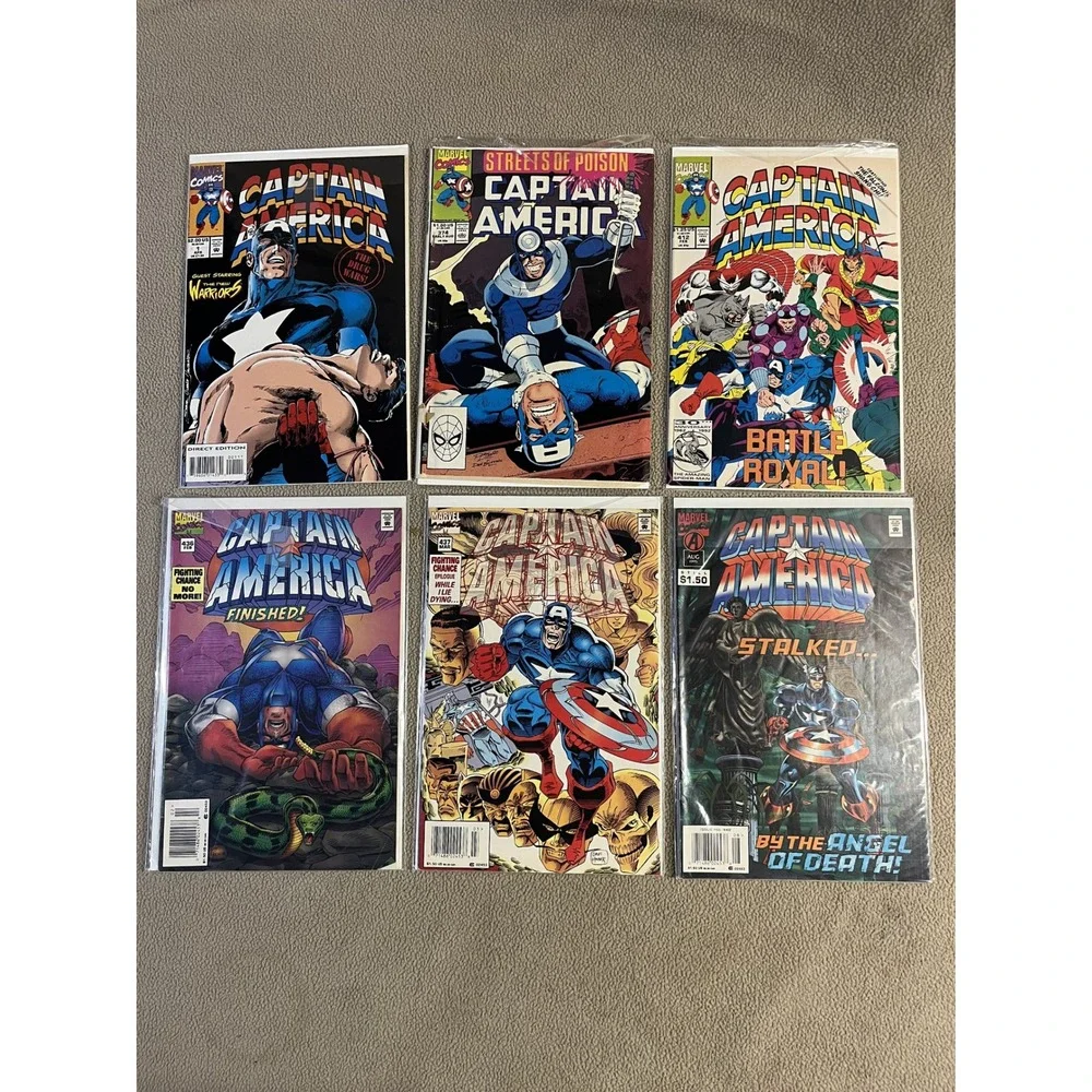 Captain America Comic Books‎ Lot 6 Issues 1990s Marvel Comics