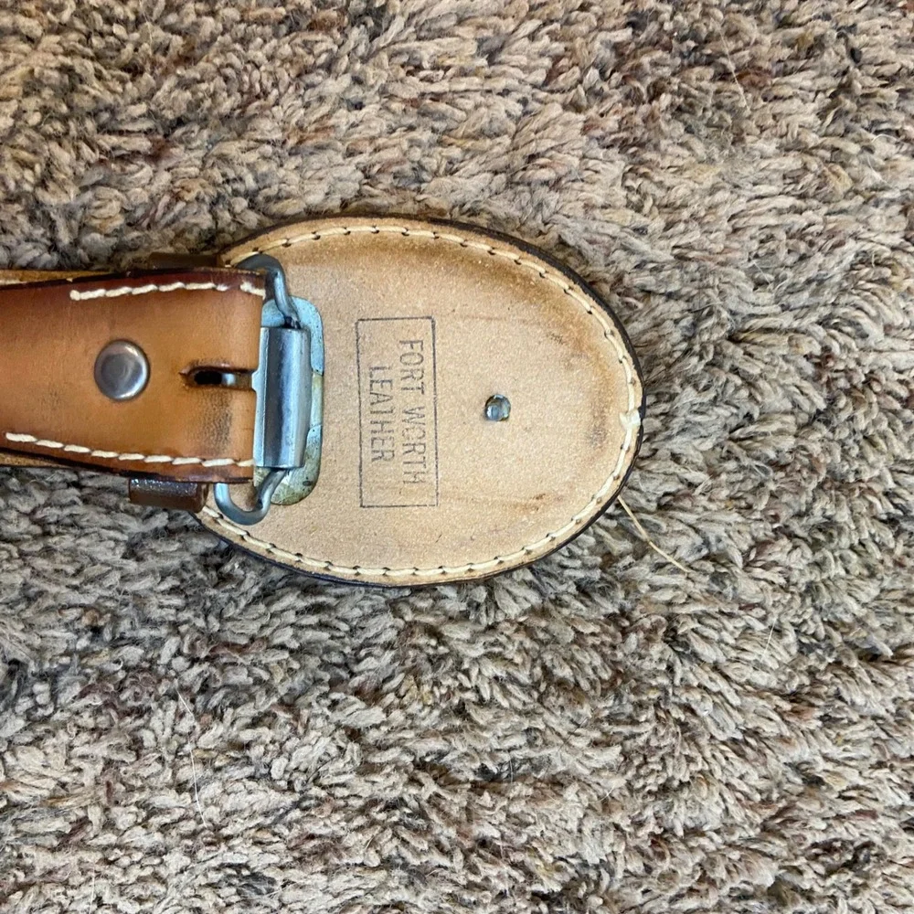 Fort Worth Leather belt personalized