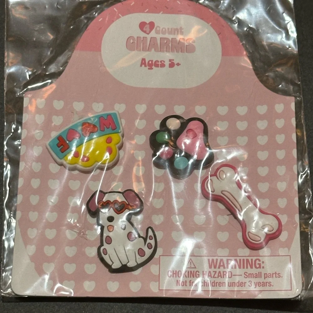 🌸 $3 if bundled - Cute Croc Dog Charms Set for Kids NEW