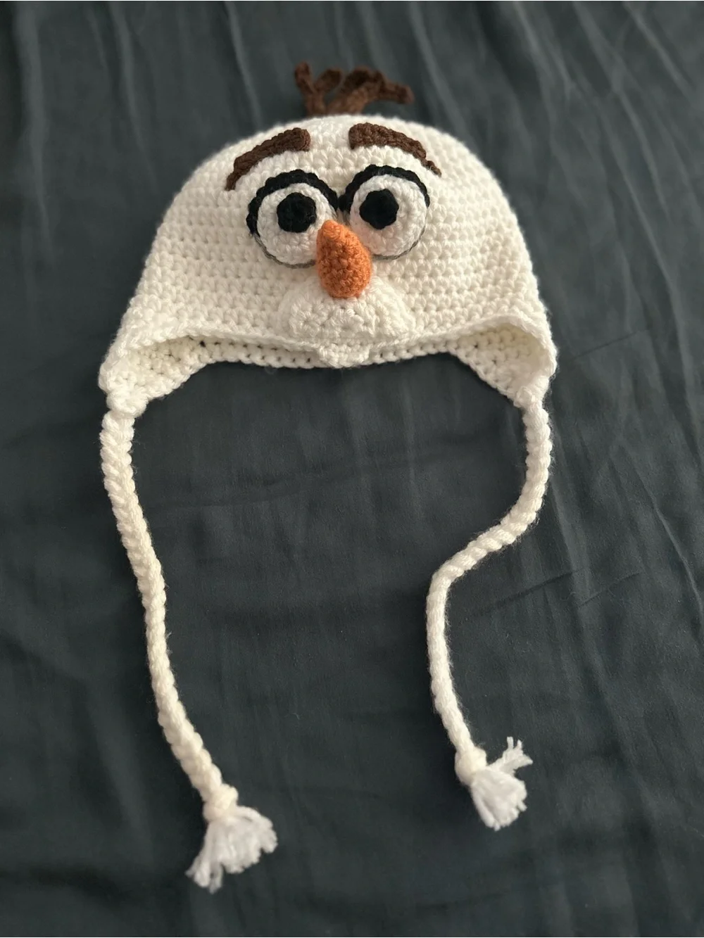 Handmade Kids Crocheted Olaf Hat - Disney Frozen