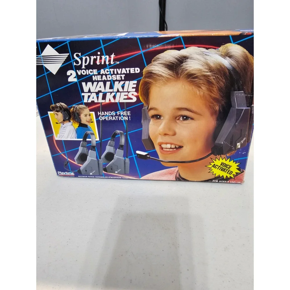 Sprint 2 Voice Activated Headset Walkie Talkies No 1911 Hands Free Operation‎