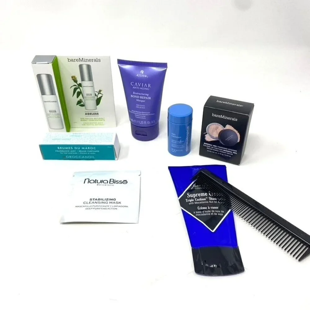 Beauty Bundle Mini Travel 8 Piece Set bareMinerals Moroccanoil Jack Black More!