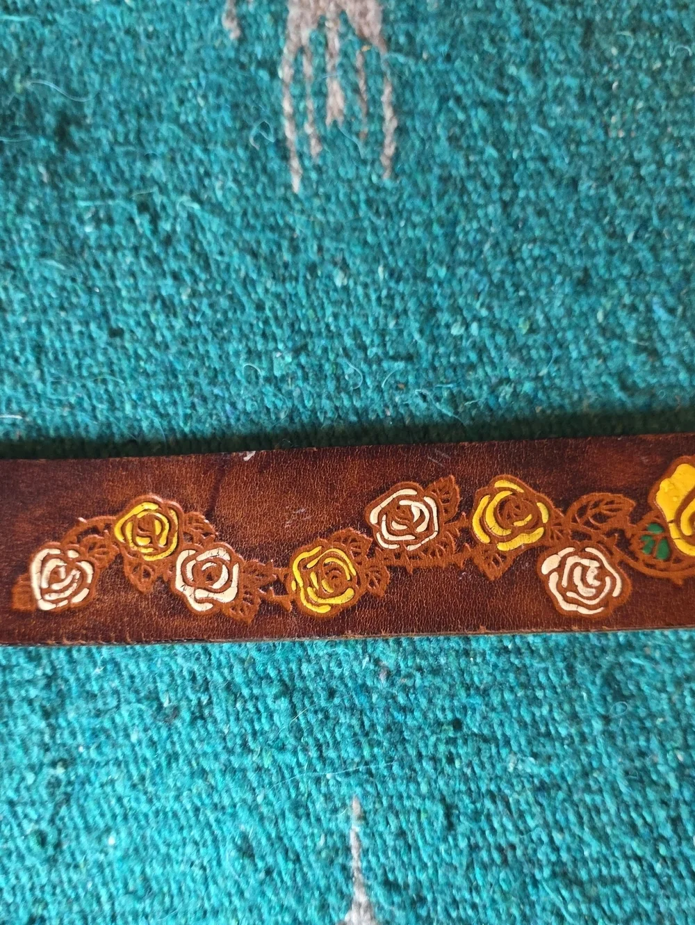 Vintage tooled leather