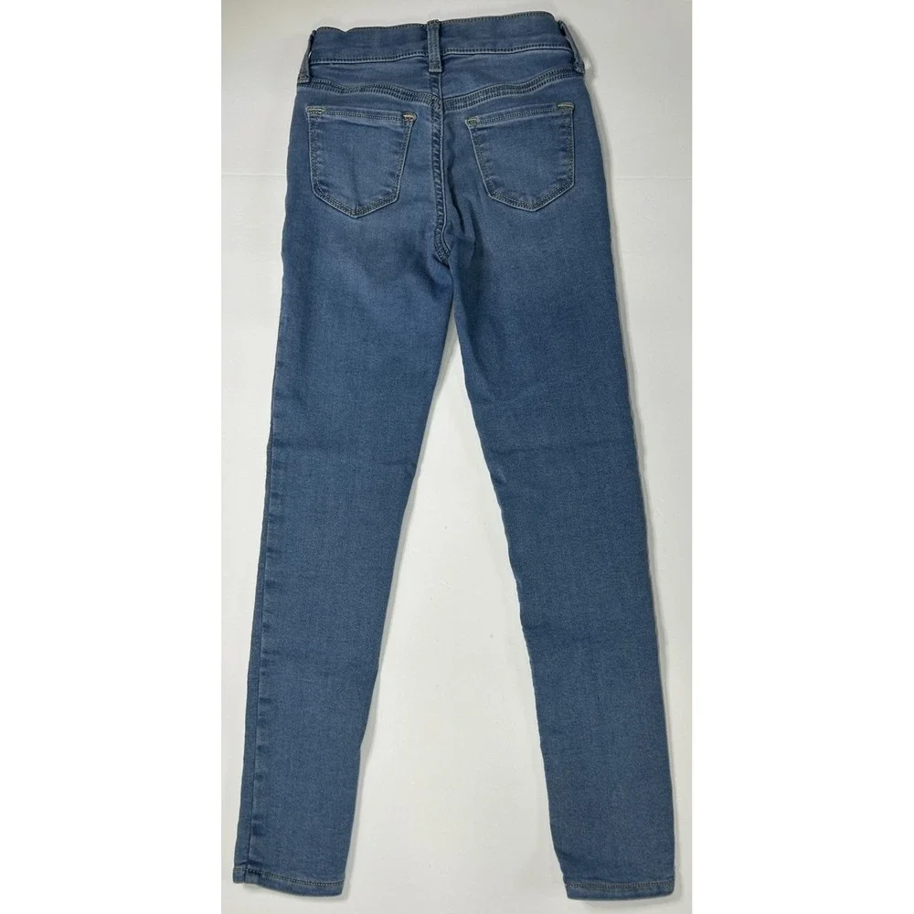 Old‎ Navy Rockstar Jeggings Girls Size 8 High Rise Stretch Blue Built In Tough