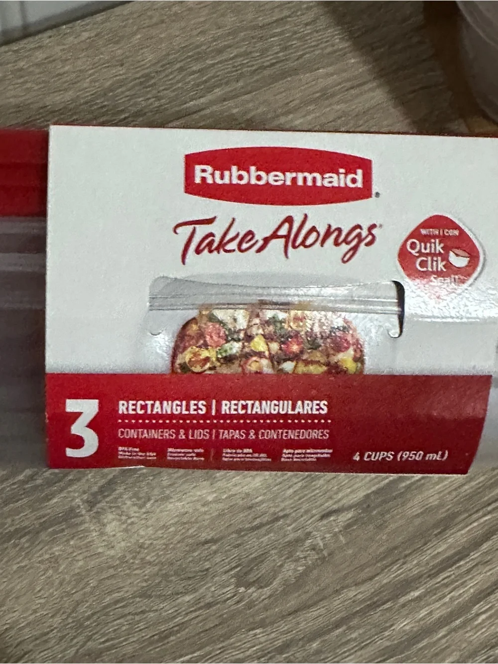 Rubbermaid takealongs food