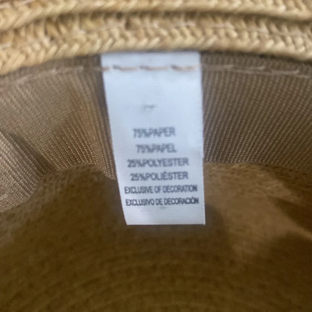 TARGET Straw Resort Hat w/ Black Ribbon NWOT $25