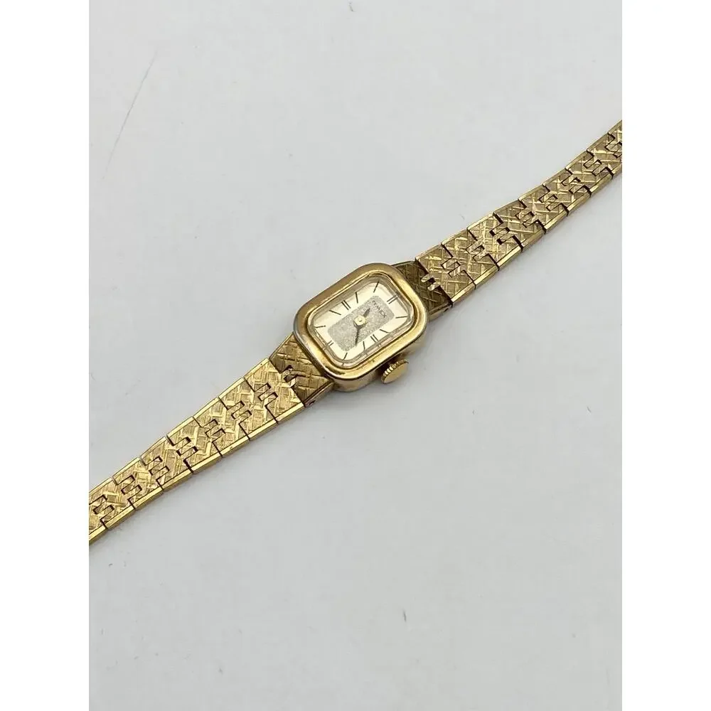 VTG 70'S Timex 17j Mechanical Wind Up Women's Petite Dress Watch 15mm Wist 6.25
