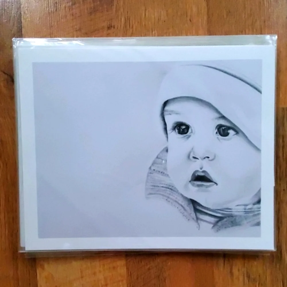 Hand Drawn Print of Child 