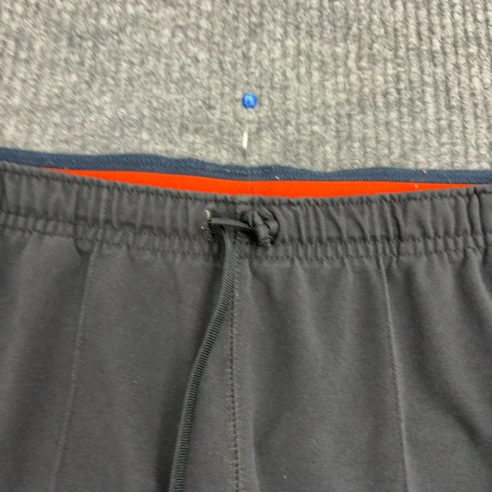Nike Track Pants Boys M Black Blue Dri-Fit Side Stripe‎ Zip Ankle Athletic Sport