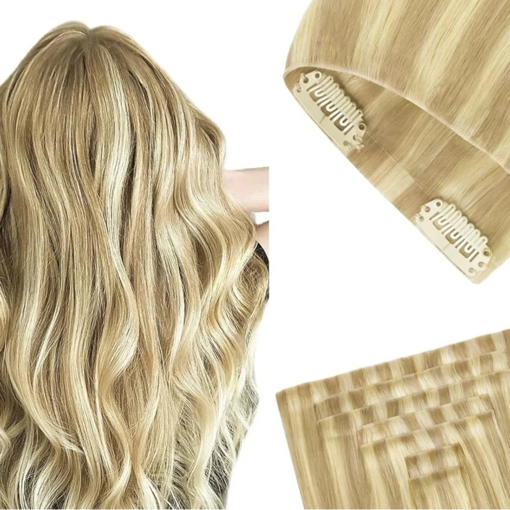 Goo Goo Dirty Blonde Highlight Remy Human Hair 14 Inch Clip In Extensions