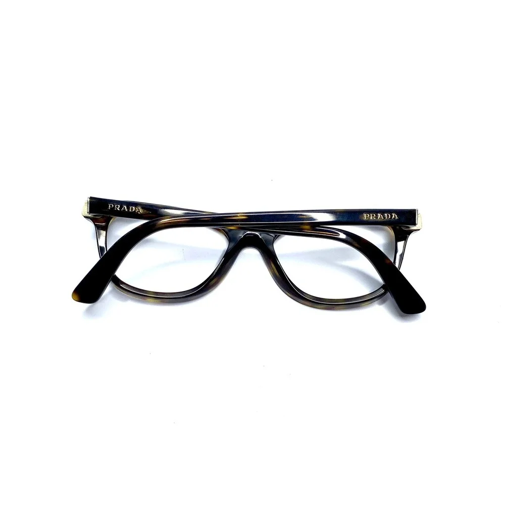 New Prada Brown Tortoise Cat Eye Retro Glasses Italy VPR05B 2AU-101 51 17 140