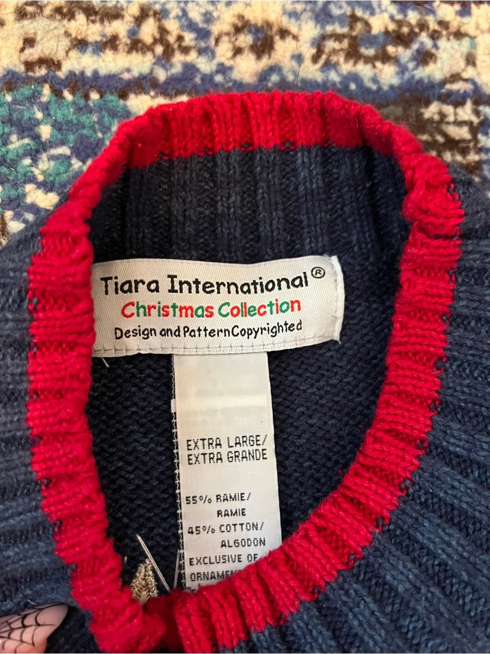Tiara International navy knit