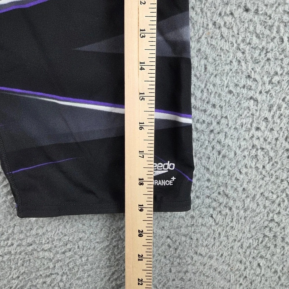 Speedo Endurance Plus Infinite Pulse Jammer Swimwear Size 34 Black Purple