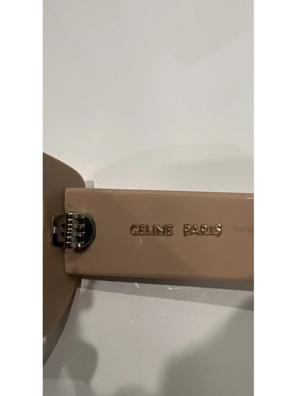$510 CELINE PARIS CL40216U 57F Shiny Solid Nude Sunglasses