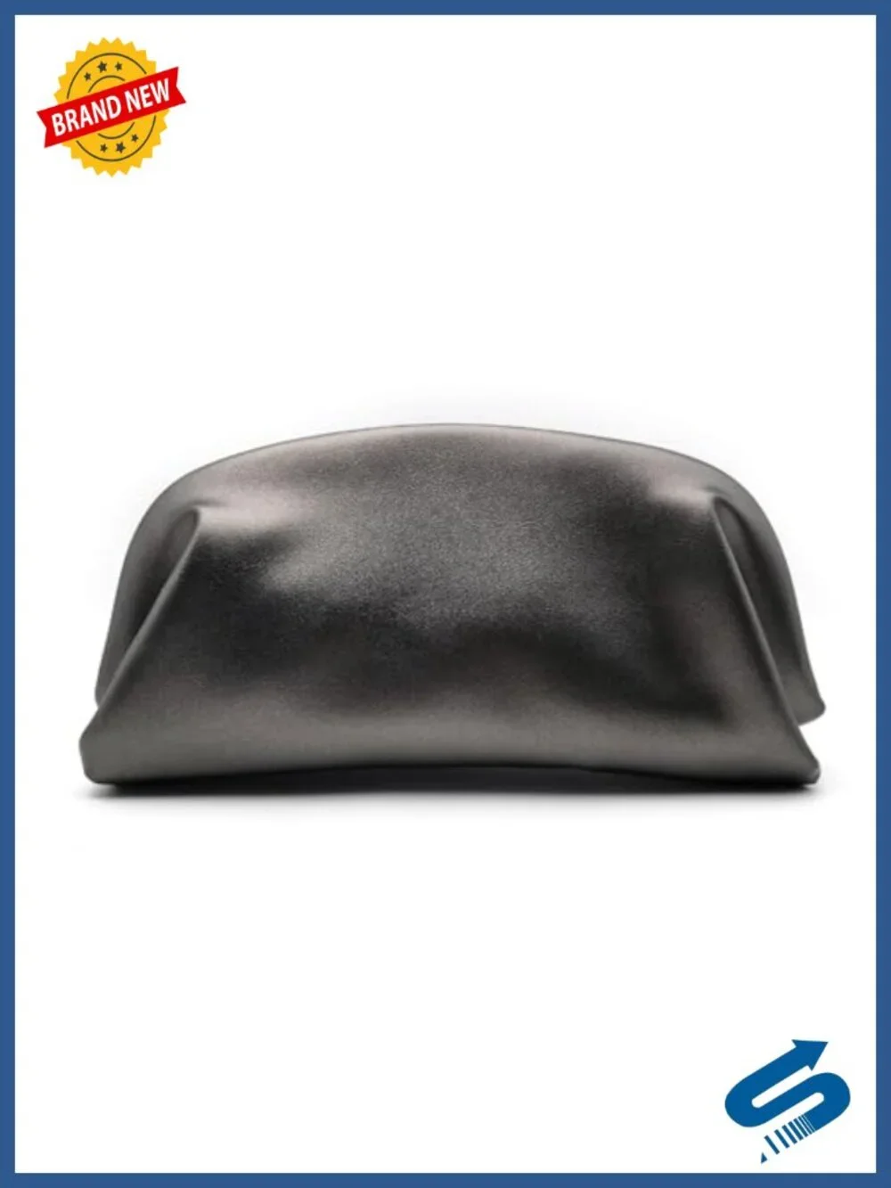 PU Leather Cloud Clutch with Metal Chain Convertible Evening Shoulder Bag